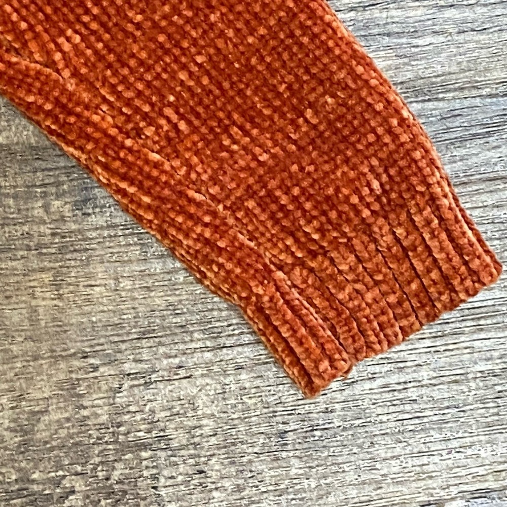 Tommy Bahama Chenille Burnt Orange Sweater Girls Size S 5/6 Super Soft Rust Cozy - Picture 4 of 10